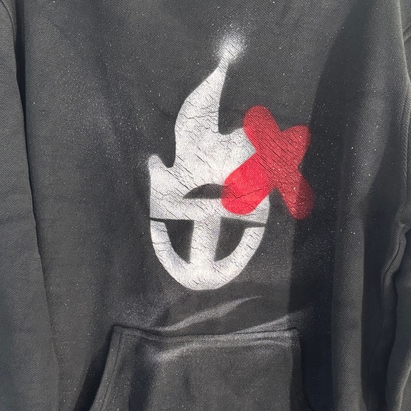 Black Tenaciti Hoodie with Graffiti Graphic Design - Picture 2 of 5